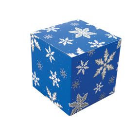 Snowflake Blue Mug Box ~ 25 Count
