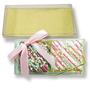 Clear Box with Gold Paper Sheet for Graham Cracker ~ Case of 225