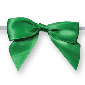 Large Emerald Bow on Twistie ~ 100 Count